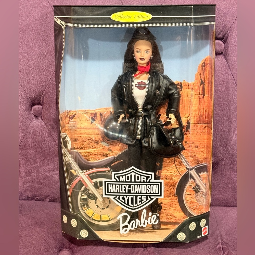 1998 Harley Davidson Barbie NIB NEW VINTAGE 3 Motorcycle Biker 1998 Brunette
